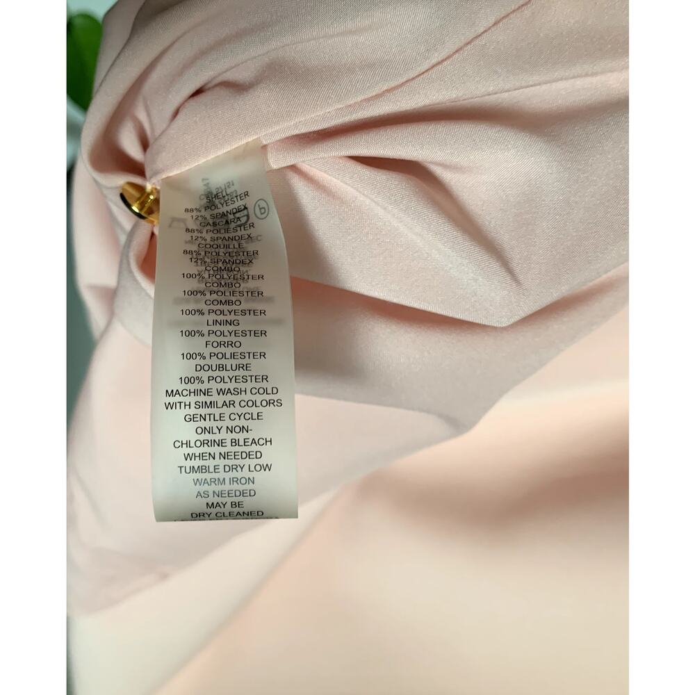 Vince Camuto Laguna Pink Ruffle Crepe Shift Dress Size 8 Bridal Graduation Party - Picture 9 of 10
